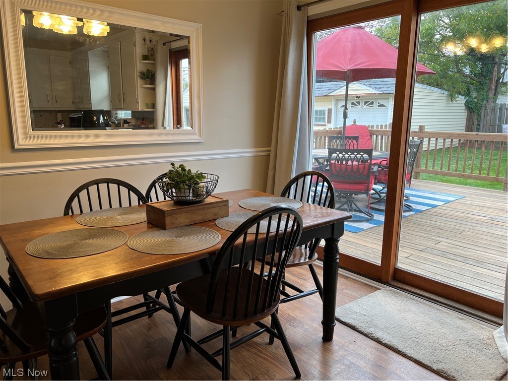 11817 Crofton Road Garfield Heights, OH 44125 - Photo 2 of 3 Dining space featuring light hardwood floors