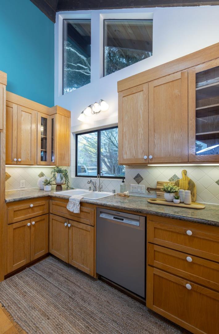 323 Los Altos Drive Aptos, CA 95003 - Photo 11 of 36 a kitchen with granite countertop stainless steel appliances a sink and cabinets