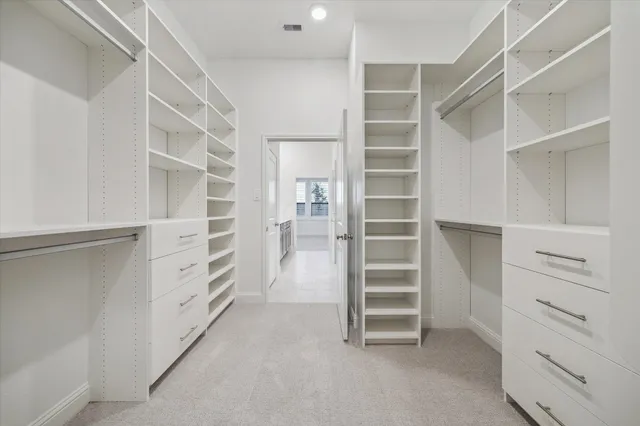 a view of closet area