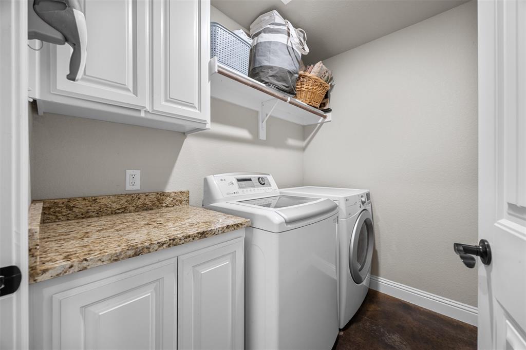 113 Treys Way Godley, TX 76044 - Photo 18 of 39 a utility room with dryer and washer