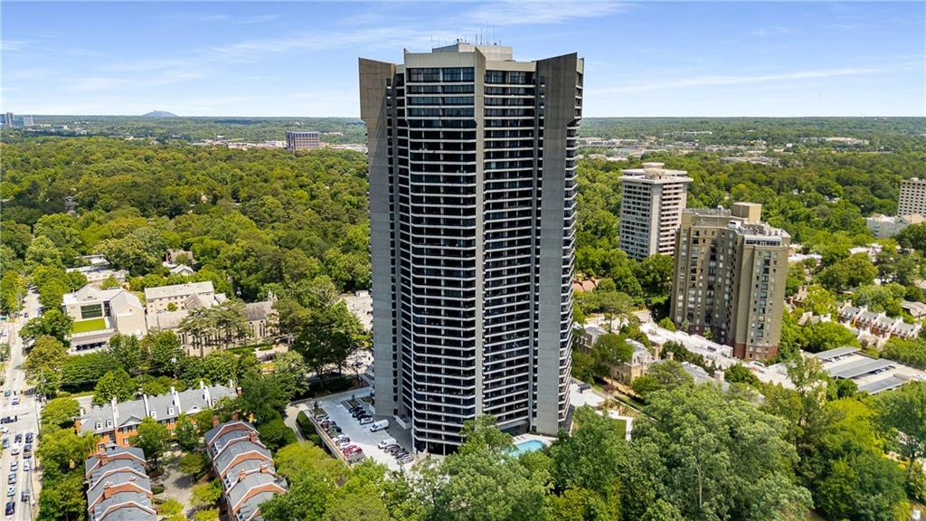 2660 Peachtree Road Northwest, Unit 19F Atlanta, GA 30305 - Photo 22 of 35 a view of a city with tall buildings