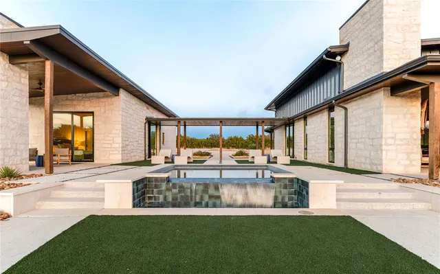 a view of a lake with a mountain