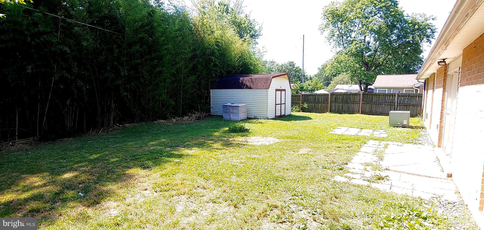 105 Fitzhugh Road Joppa, MD 21085 - Photo 16 of 16 Rear yard, fenced, patio, shed, Fire pit