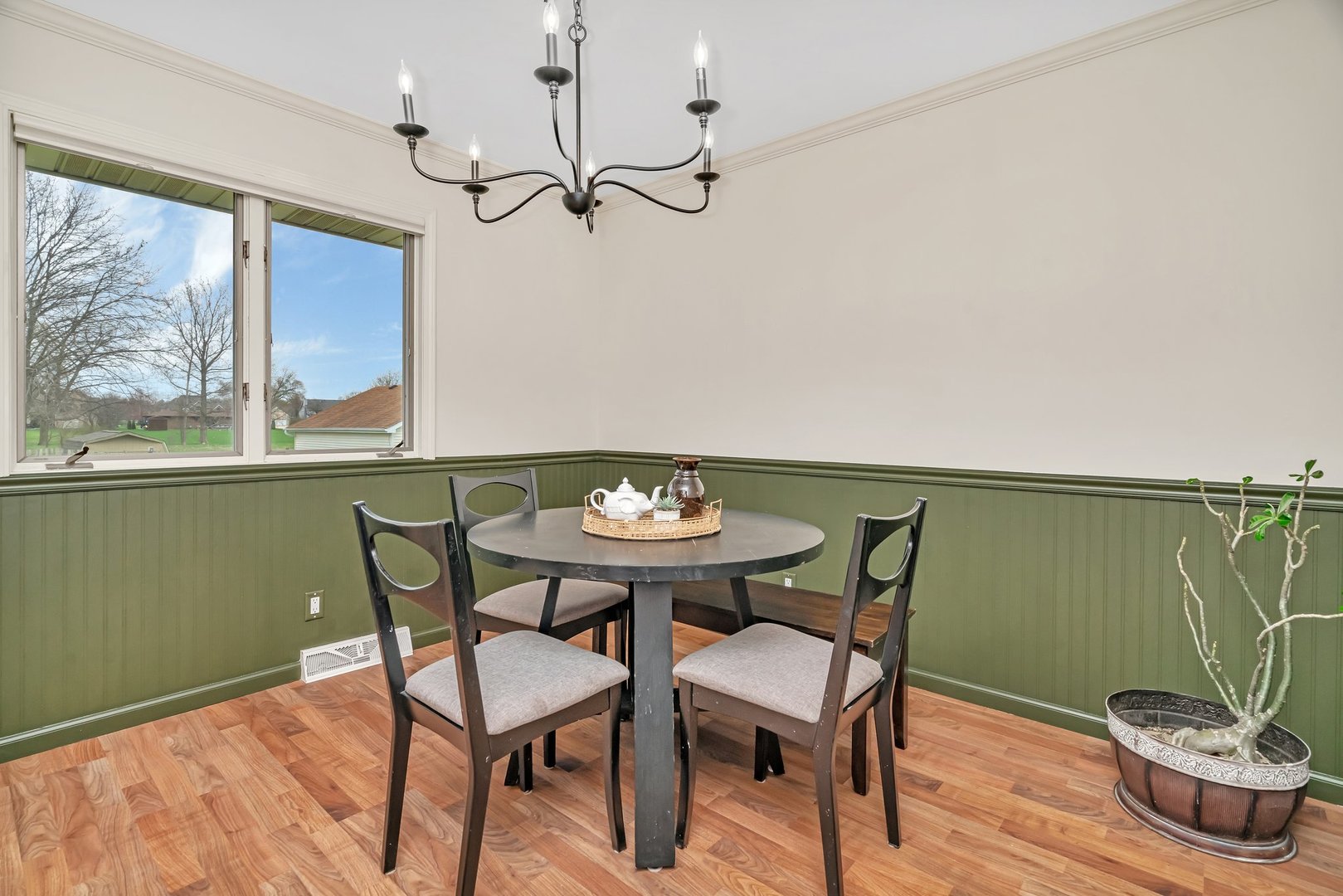 218 San Carlos Road Minooka, IL 60447 - Photo 17 of 40 a view of a dining room with furniture window and wooden floor