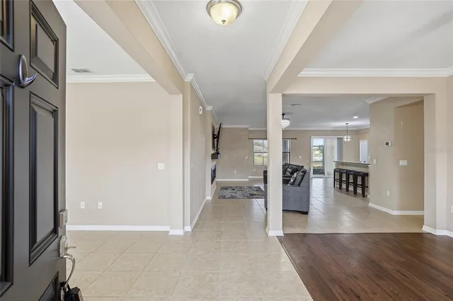 a view of livingroom with furniture and wooden floor