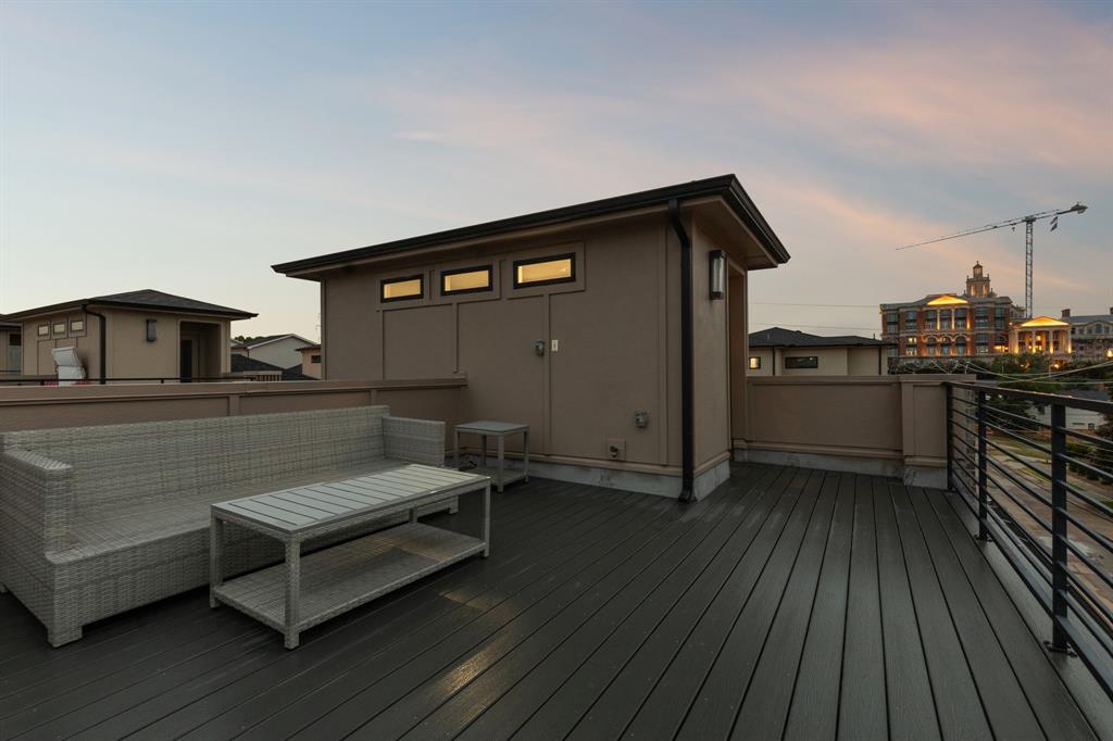 4109 Maison Ridge Dallas, TX 75219 - Photo 36 of 39 Terrace at dusk with an outdoor living space