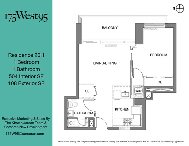 $865,000 | 175 West 95th Street, Unit 20H | Upper West Side