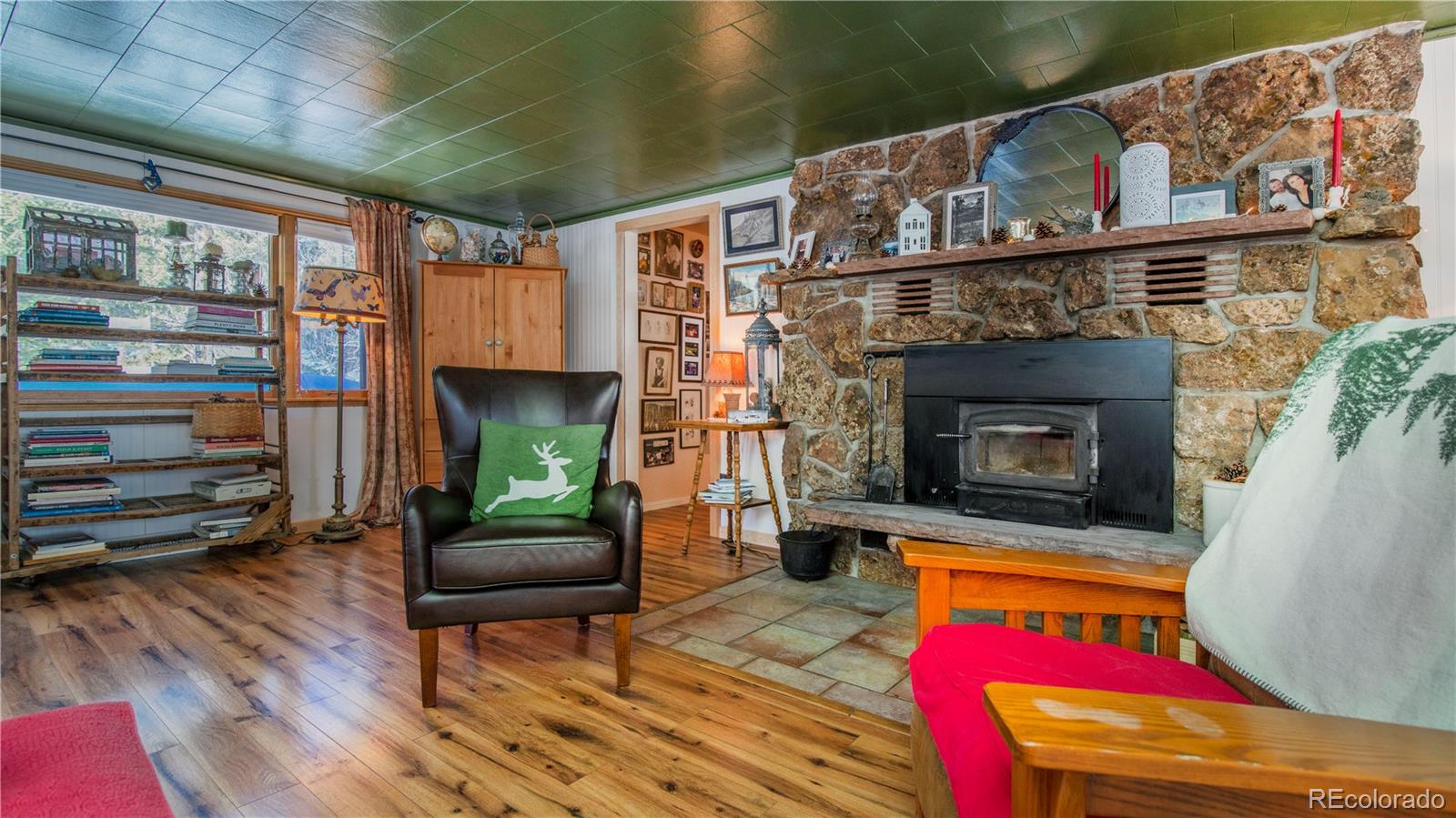 3135 Riverside Drive Lyons, CO 80540 - Photo 7 of 37 a living room with furniture and a fireplace