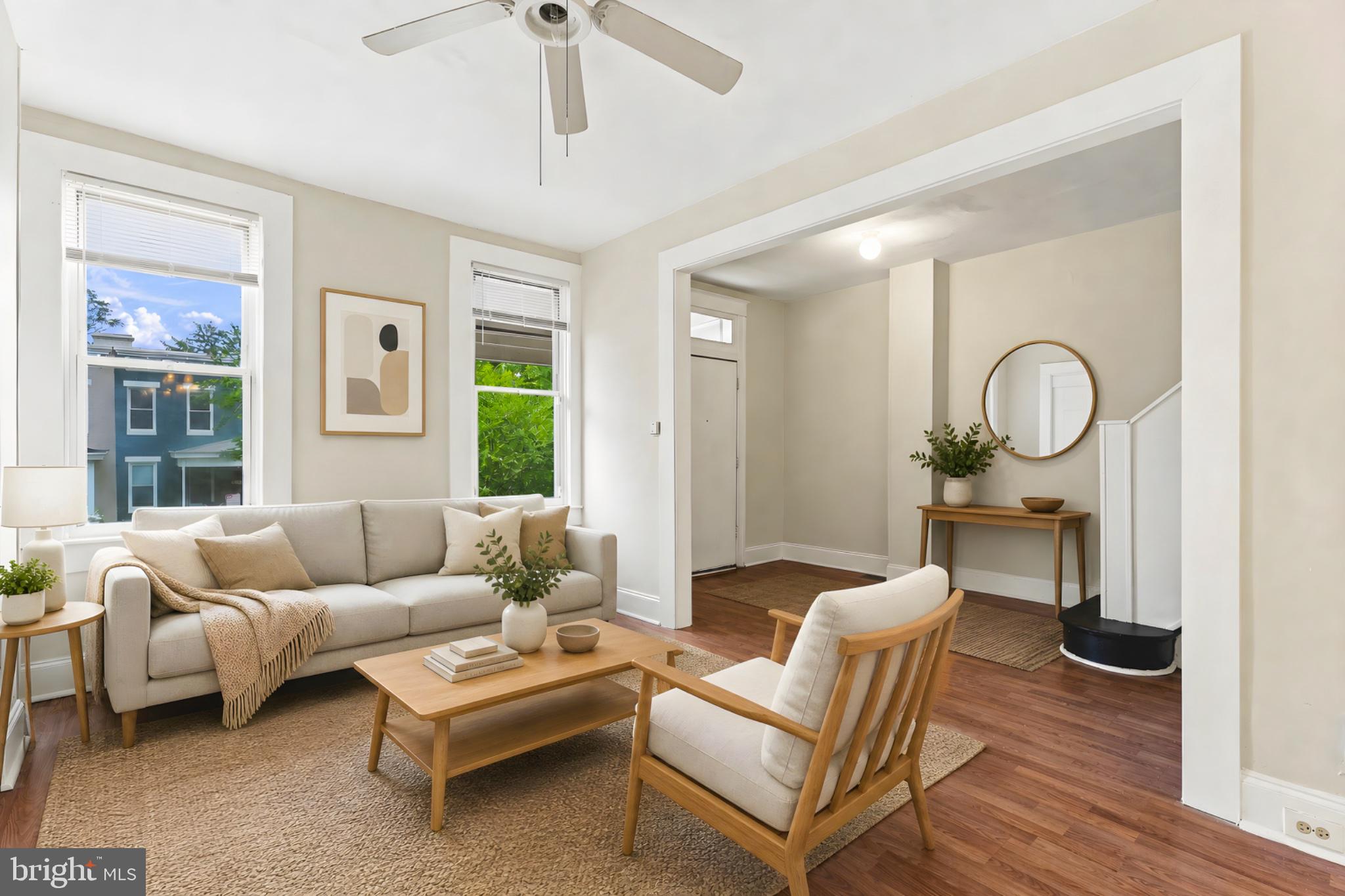 730 Linnard Street Baltimore, MD 21229 - Photo 4 of 31 Bright and airy living space (virtually staged)
