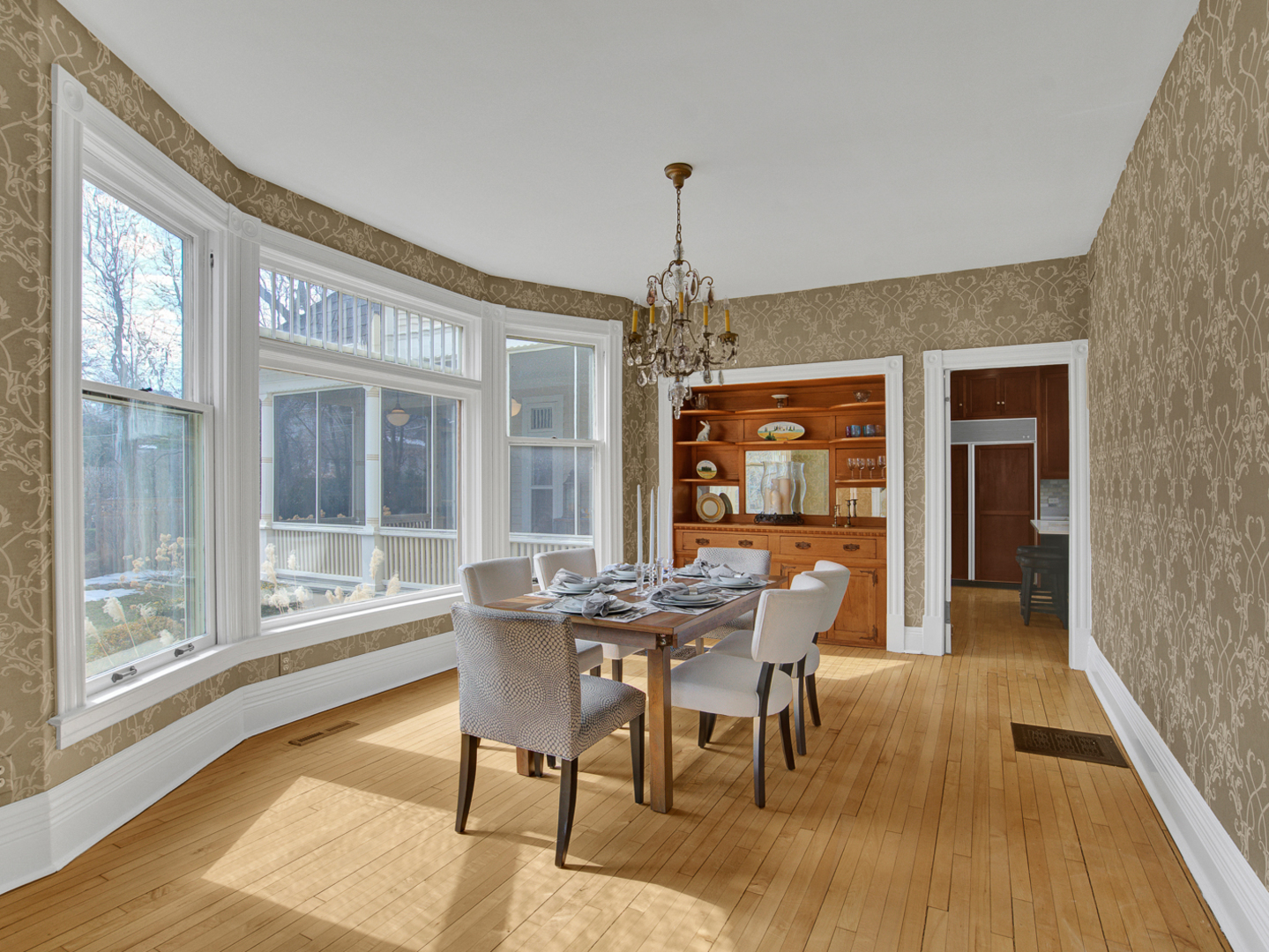 22 Orchard Place Hinsdale, IL 60521 - Photo 13 of 34 a dining room with furniture window and wooden floor