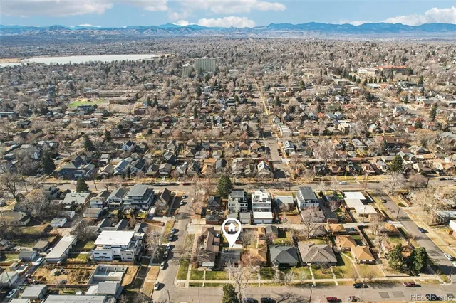 an aerial view of multiple house