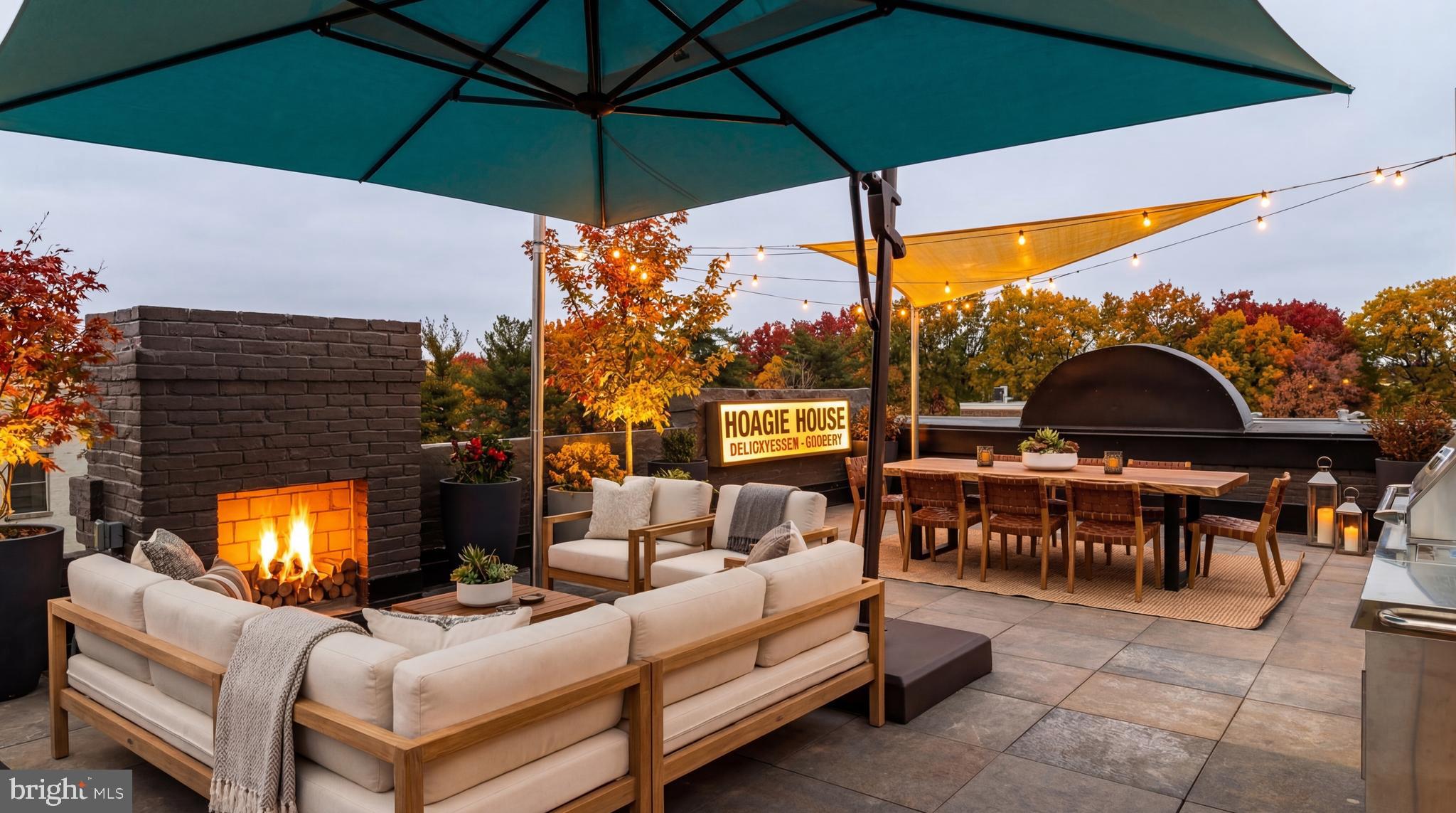 304 N Street Northwest, Unit 1 Washington, DC 20001 - Photo 41 of 47 a view of a patio with table and chairs under an umbrella