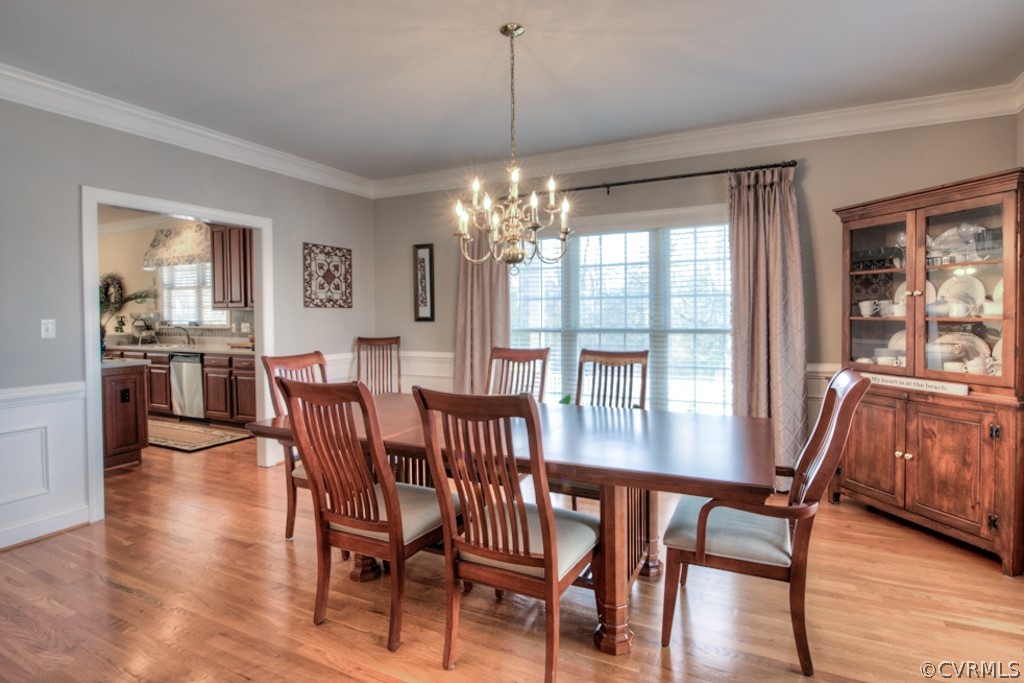 5800 Spinnaker Cove Road Midlothian, VA 23112 - Photo 17 of 50 Formal Dining Room with wainscotting, crown mouldi