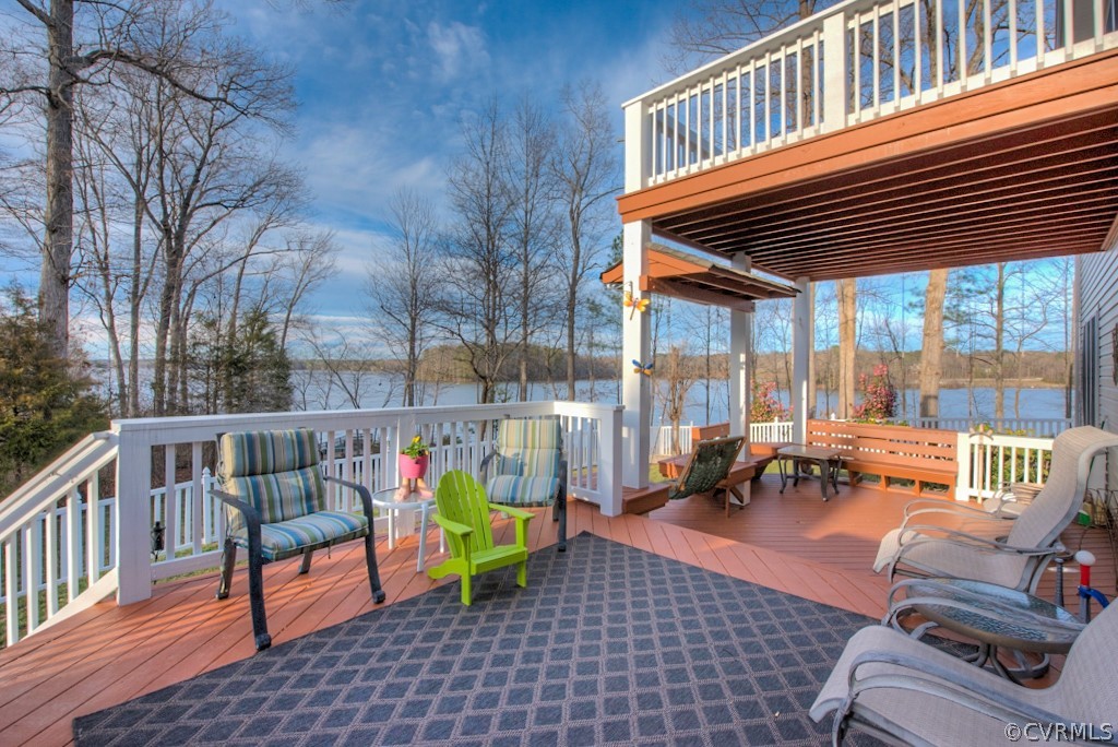 5800 Spinnaker Cove Road Midlothian, VA 23112 - Photo 8 of 50 Beautiful two level deck with spectacular water vi