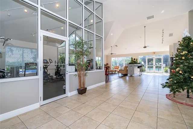 a view of a living room and entry way