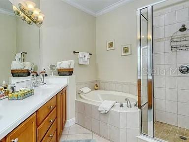 8263 Miramar Way Lakewood Ranch, FL 34202 - Photo 19 of 54 a bathroom with a tub sink and mirror