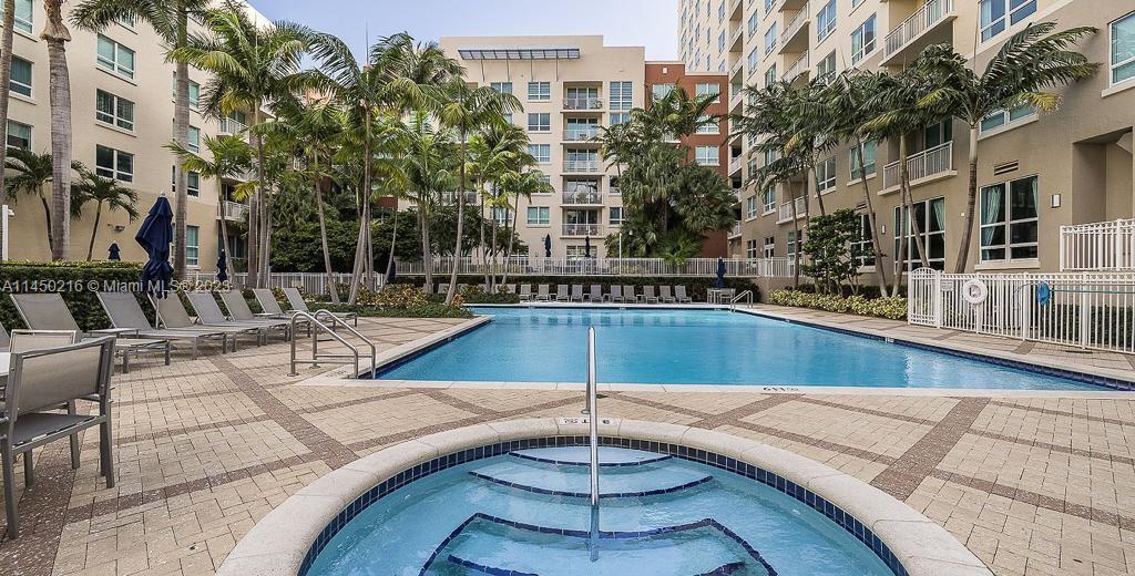 2001 Biscayne Boulevard, Unit 2104 Miami, FL 33137 - Photo 14 of 17 a view of a swimming pool with a lounge chairs