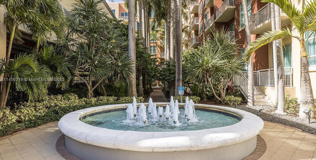 2001 Biscayne Boulevard, Unit 2104 Miami, FL 33137 - Photo 16 of 17 a view of a fountain in the backyard of house