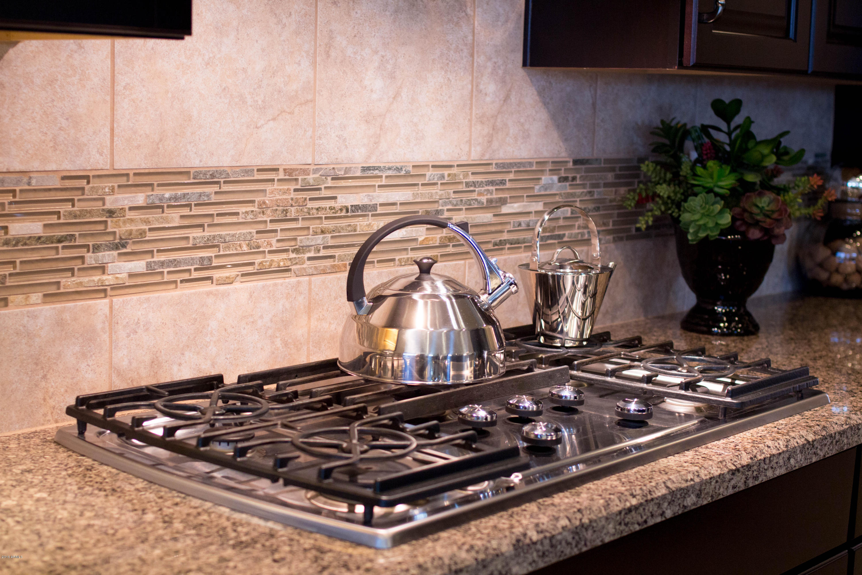 20117 East Quintero Road Queen Creek, AZ 85142 - Photo 39 of 82 Gas SS 36" cooktop w/ custom backsplash