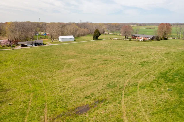 a view of a lake with a city