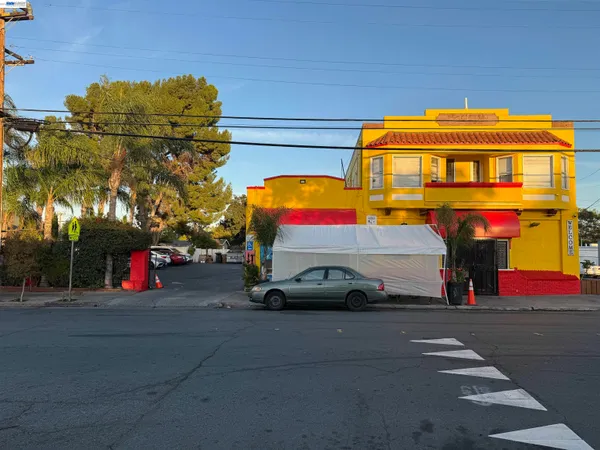 a car parked on the side of a street