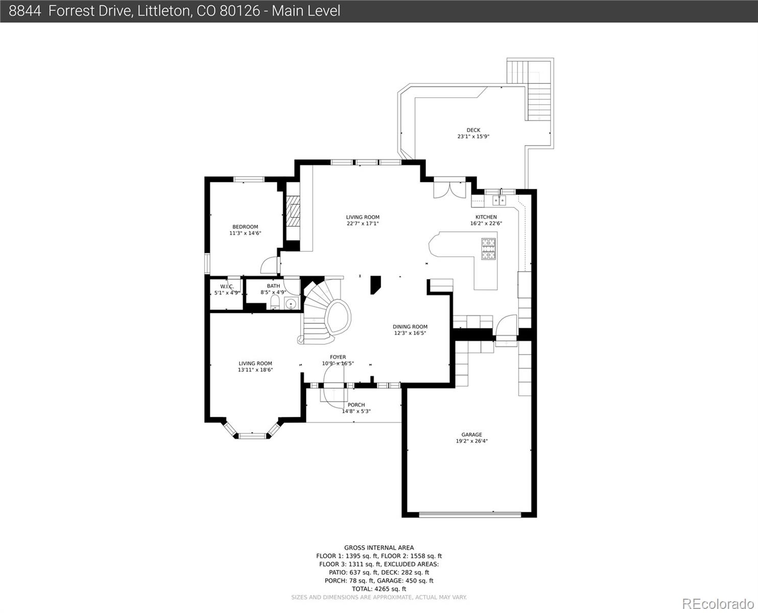 8844 South Forrest Drive Highlands Ranch, CO 80126 - Photo 38 of 40 a picture of a floor plan