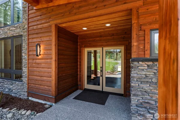 a view of outdoor space and front door
