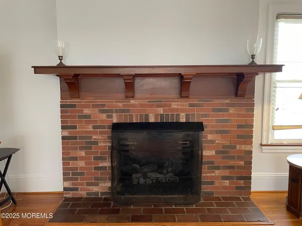 a room with fireplace
