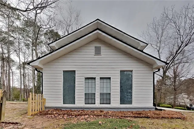 a front view of a house