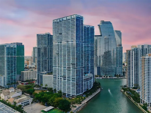 a view of a city with tall buildings