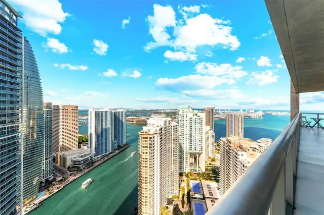 a view of a city with tall buildings