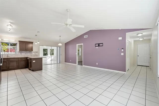 a view of a livingroom with a rug