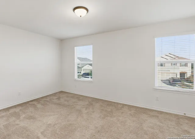 an empty room with a window