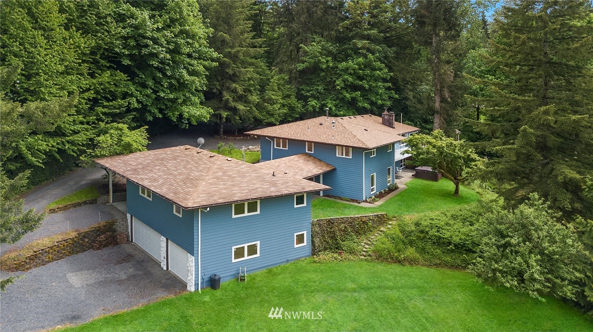 27819 Southeast Issaquah-Fall City Road Fall City, WA 98024 - Photo 2 of 39 an aerial view of a house with yard and patio