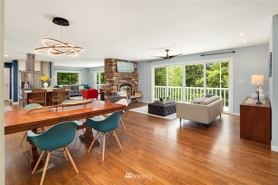 27819 Southeast Issaquah-Fall City Road Fall City, WA 98024 - Photo 7 of 39 a living room with furniture and a large window