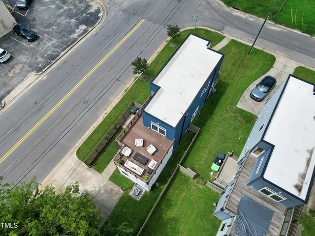 a view of a table and chairs in patio