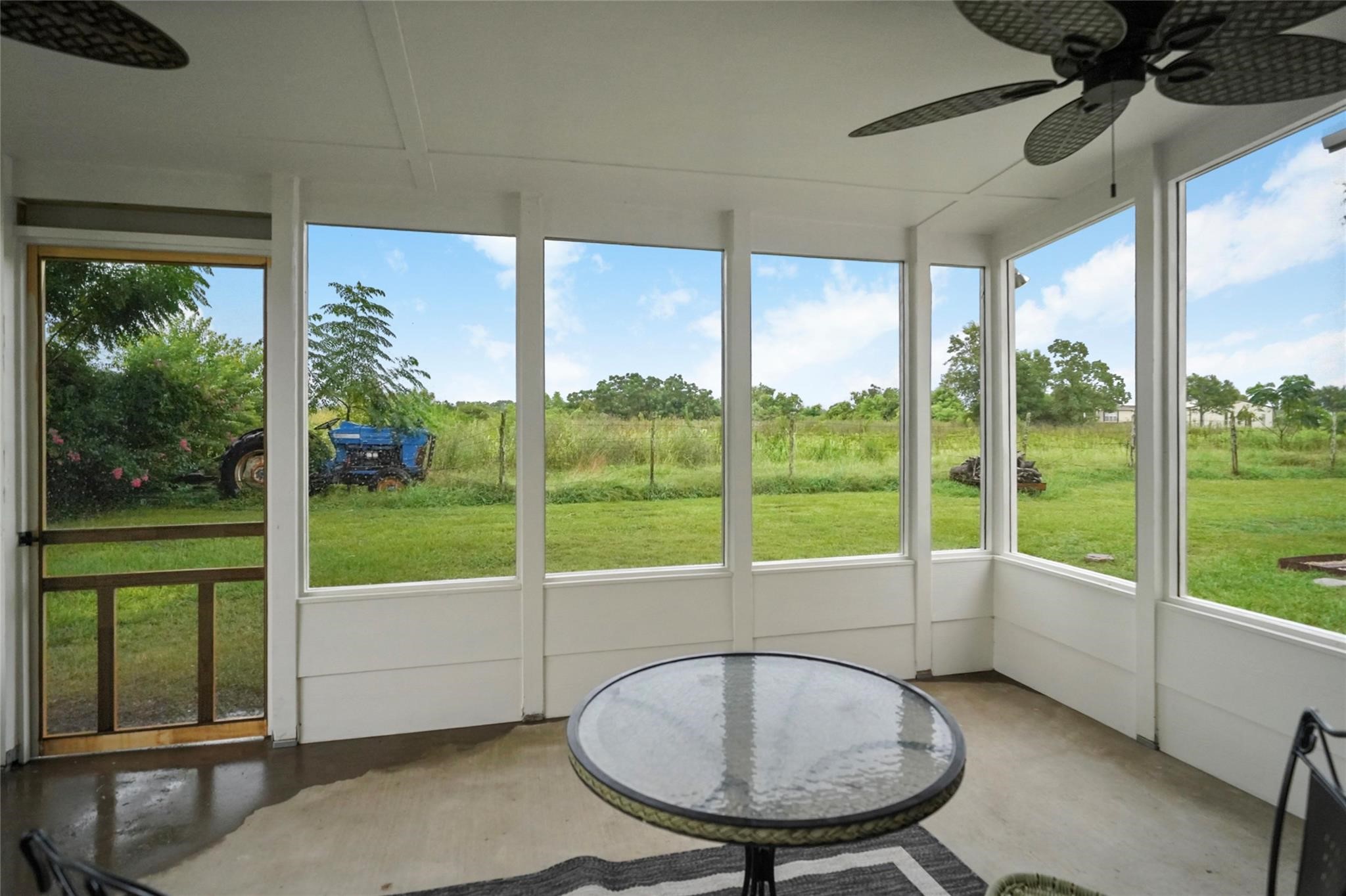 30720 Waller Spring Creek Road Waller, TX 77484 - Photo 21 of 22 Spacious screened patio overlooking the backyard, ideal for year-round enjoyment.
