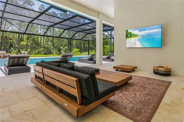 a outdoor space with furniture