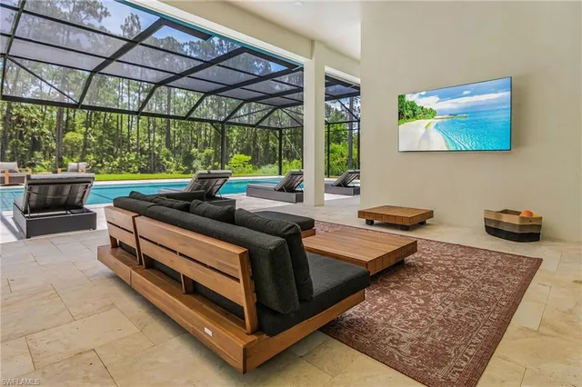 a outdoor space with furniture