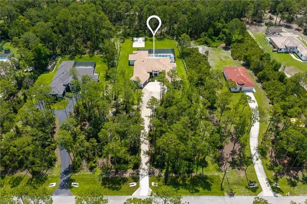 a bird view of a garden
