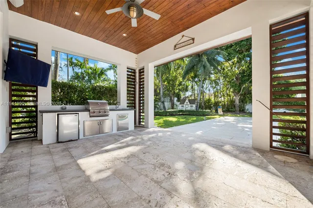 a view of a backyard of a house
