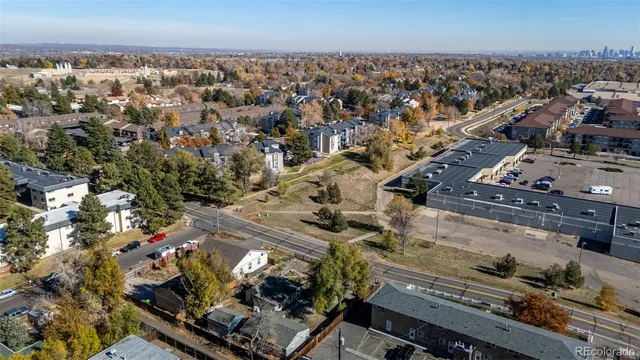 an aerial view of a city