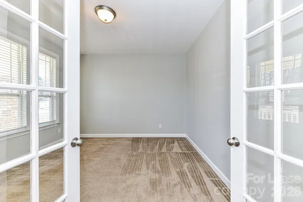 an empty room with a window