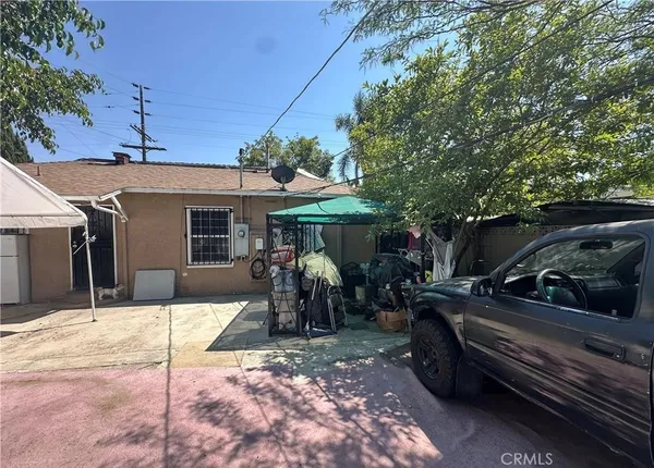 a view of a house with a patio