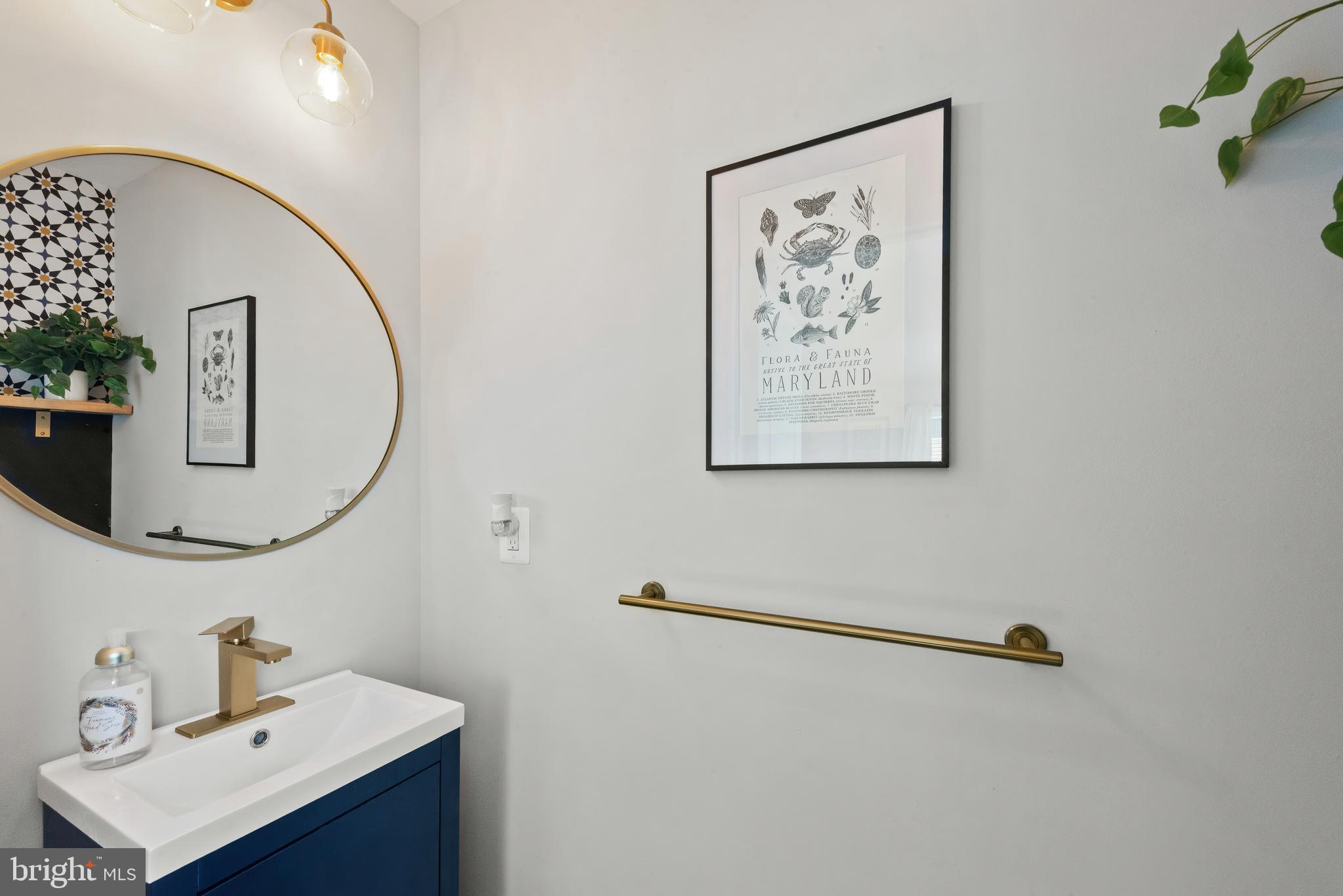 61 Grant Street Taneytown, MD 21787 - Photo 16 of 34 a bathroom with a sink and a mirror