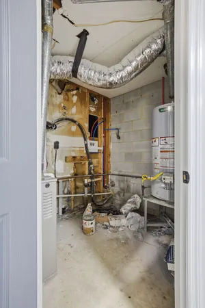 a view of storage and utility room