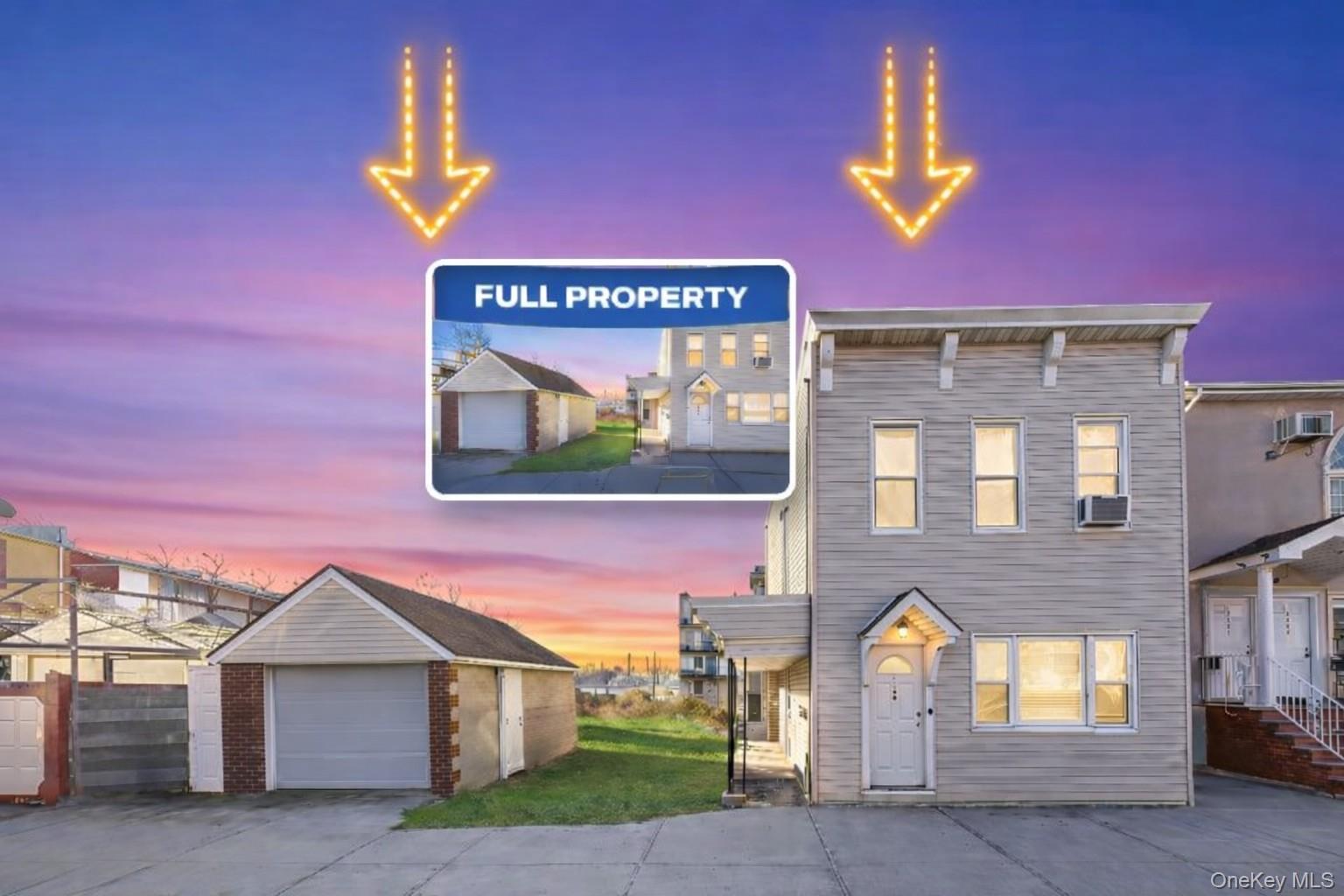 95-26 86th Street Queens, NY 11416 - Photo 3 of 28 View of front of property featuring an outbuilding, a detached garage, and driveway