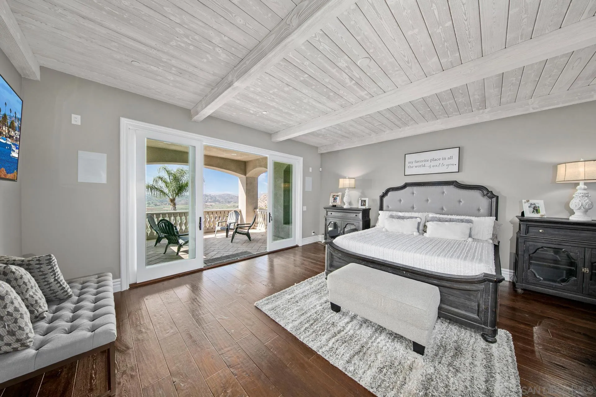 18781 Heritage Drive Poway, CA 92064 - Photo 27 of 69 a bedroom with furniture and a large window