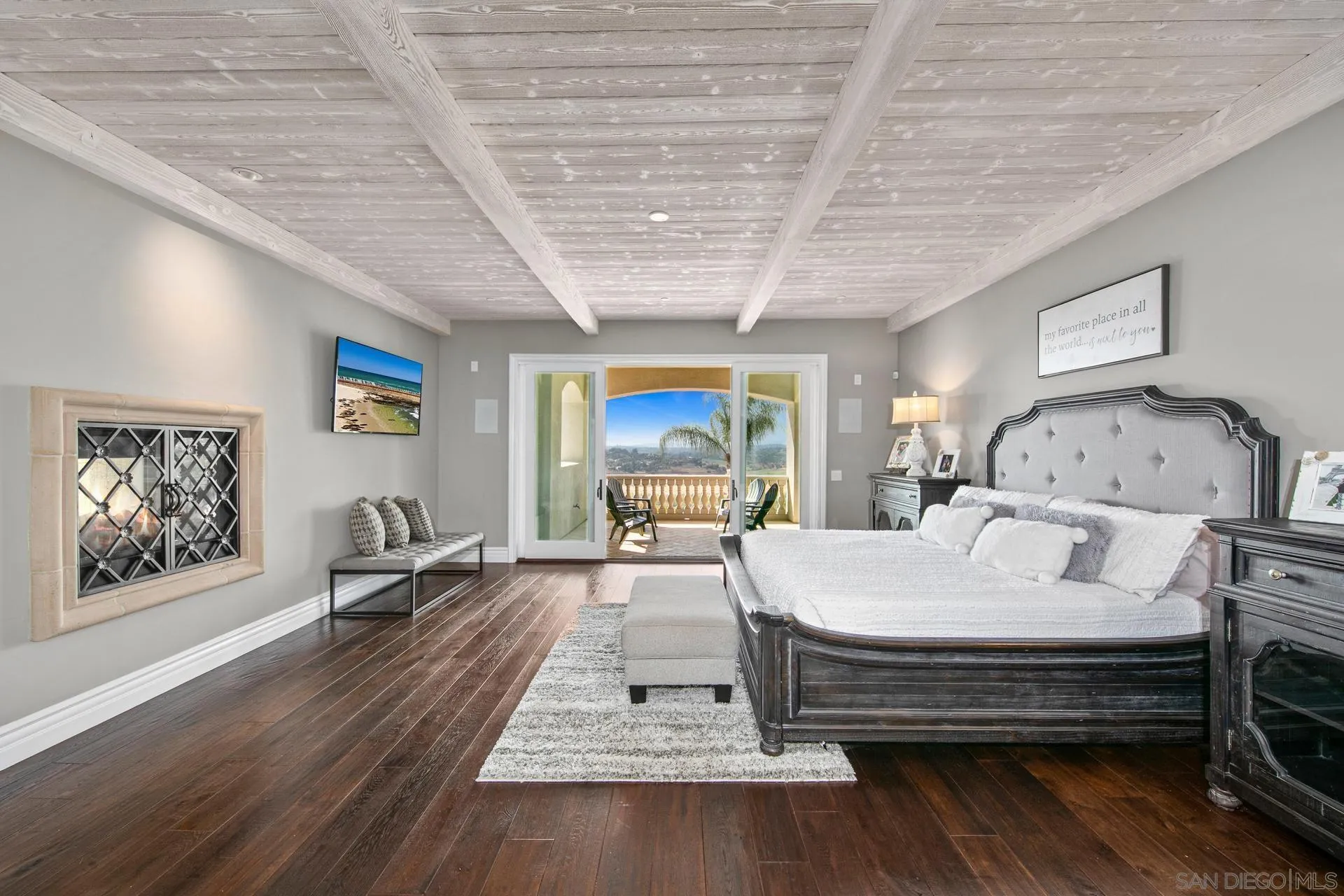 18781 Heritage Drive Poway, CA 92064 - Photo 28 of 69 a bedroom with a bed wooden floor and window