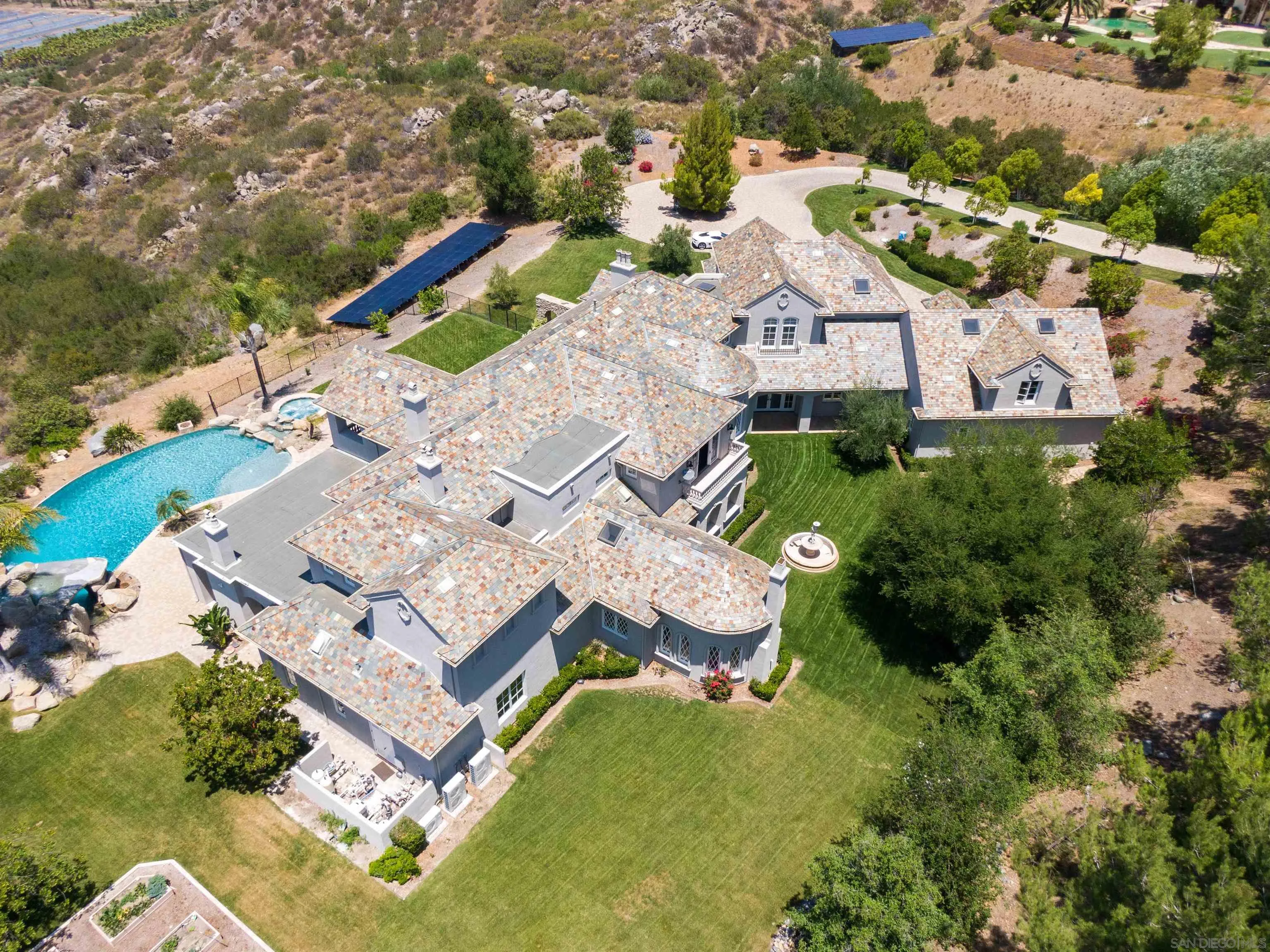 18781 Heritage Drive Poway, CA 92064 - Photo 68 of 69 an aerial view of residential house with outdoor space and swimming pool